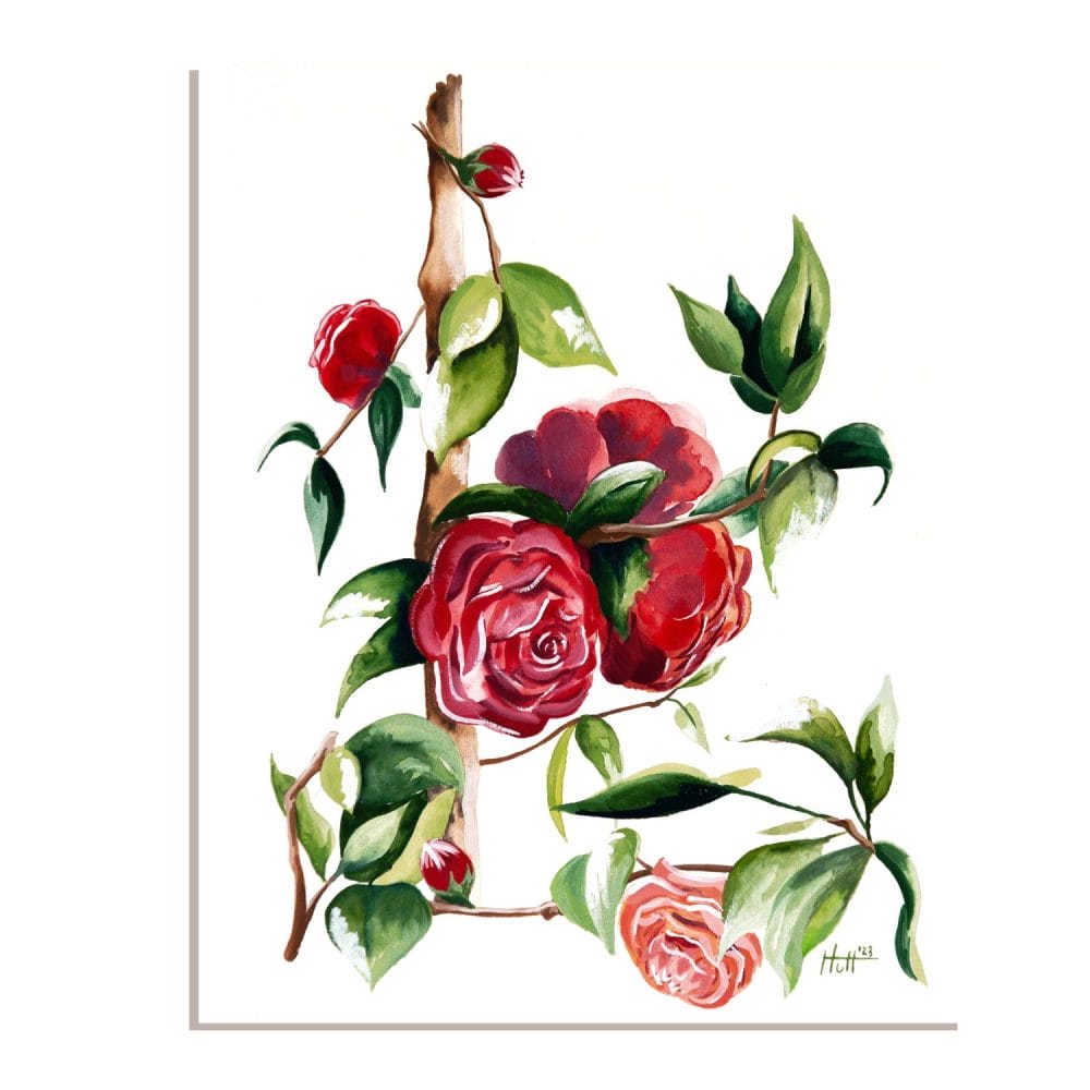 Red Rose Garden art print