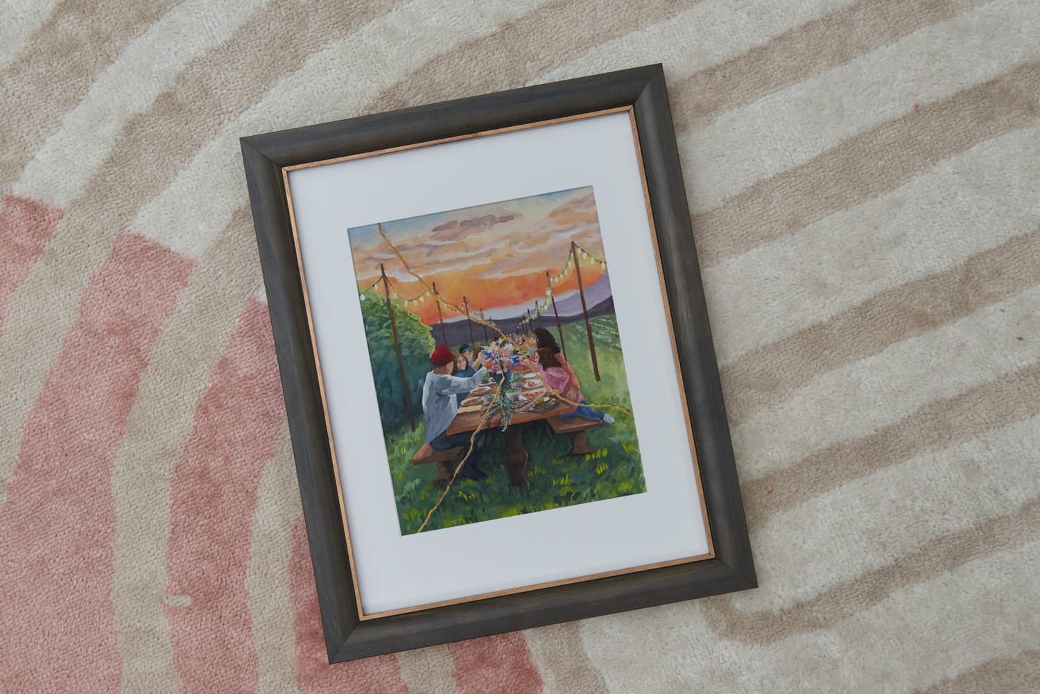 Crowded Table 8x10 Print with Kintsugi Gold Repair