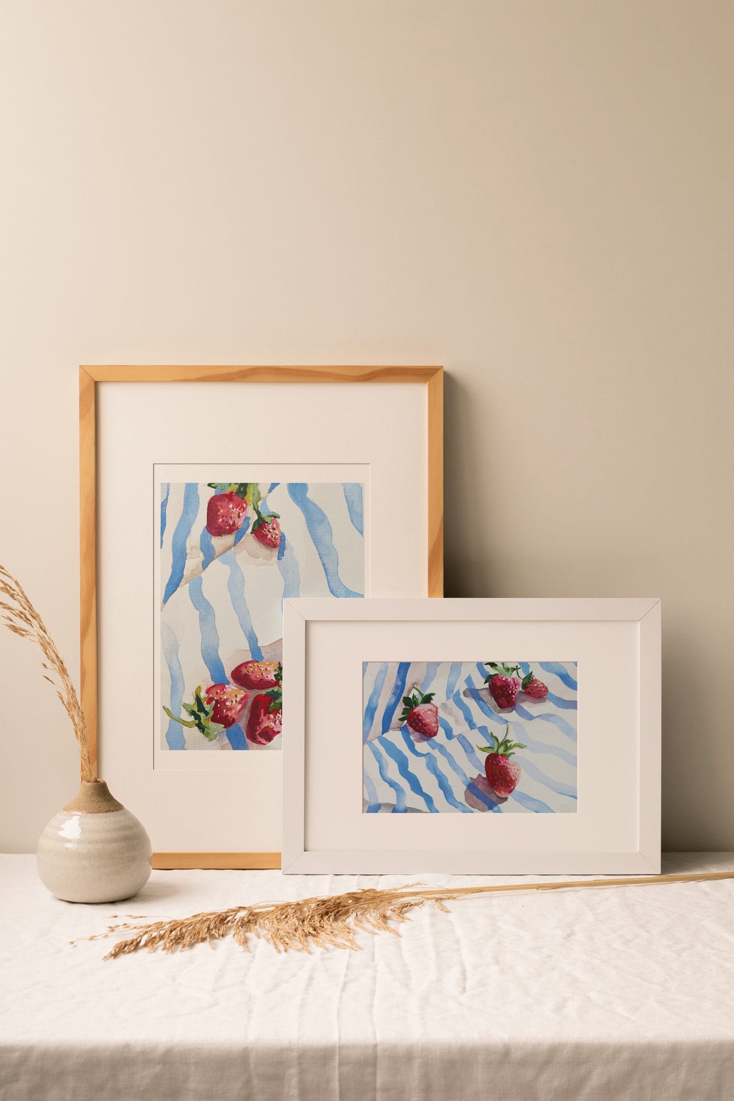 Both versions of wild strawberries