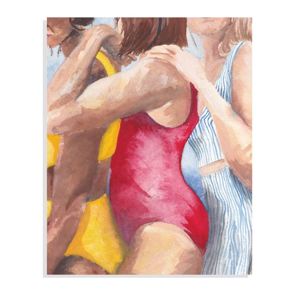 Summer Friends Primary Color Gouache Painting