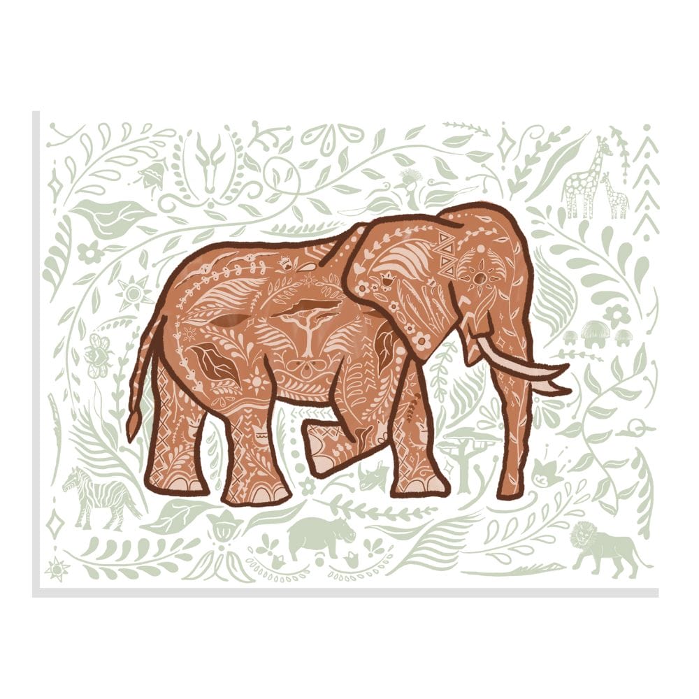 8x10 Elephant Printable art for kids room