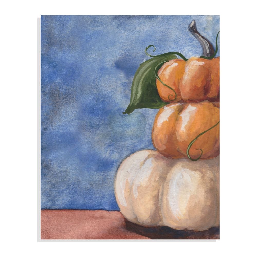 Elegant Autumn Pumpkins Watercolor painting