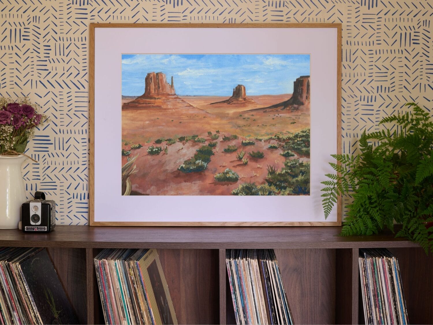 Three Buttes Utah Desert Painting